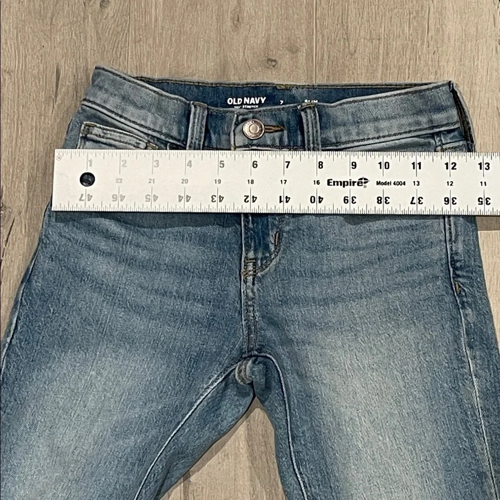Old Navy Light Blue Kids Boys Slim Stretch Straight Jeans Size 7